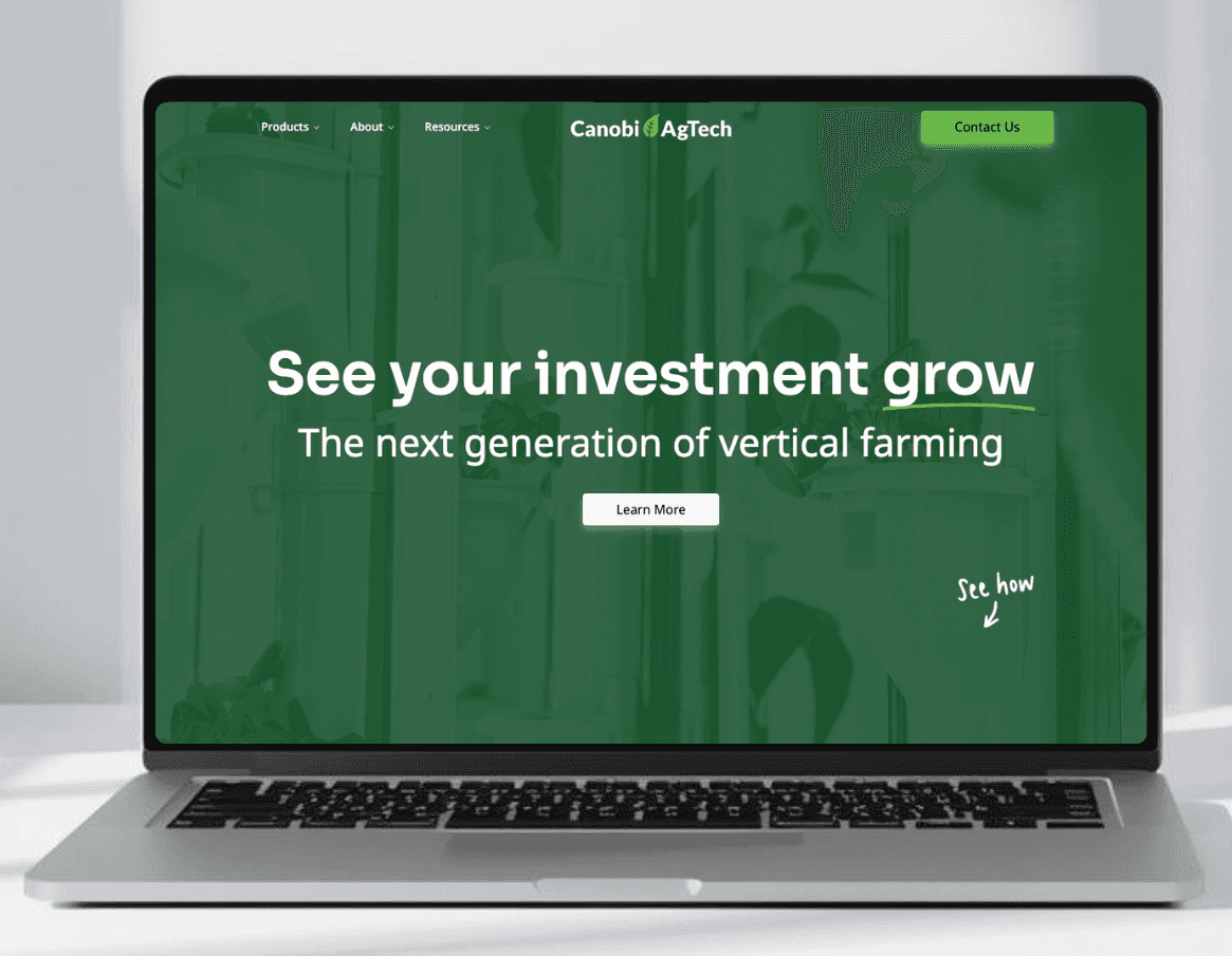 A website sample of https://www.canobiagtech.com